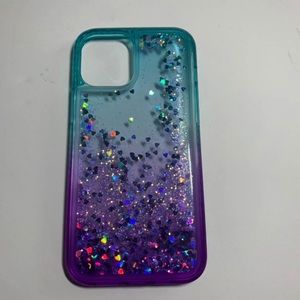 Iphone 12 pro max quicksand glitter heart case